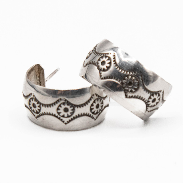 Silver Sterling Silver Hoop Earrings