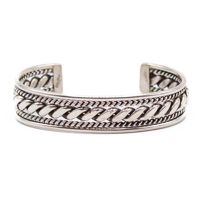 Silver Silver Rope Cuff