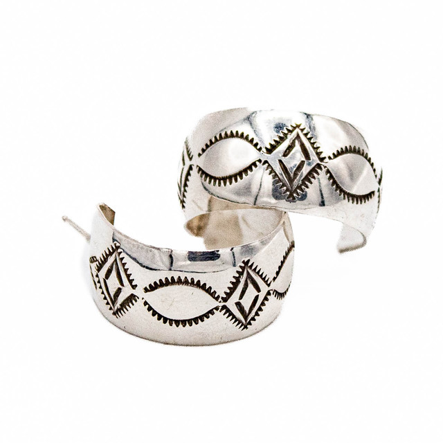 Silver Silver Half Hoop