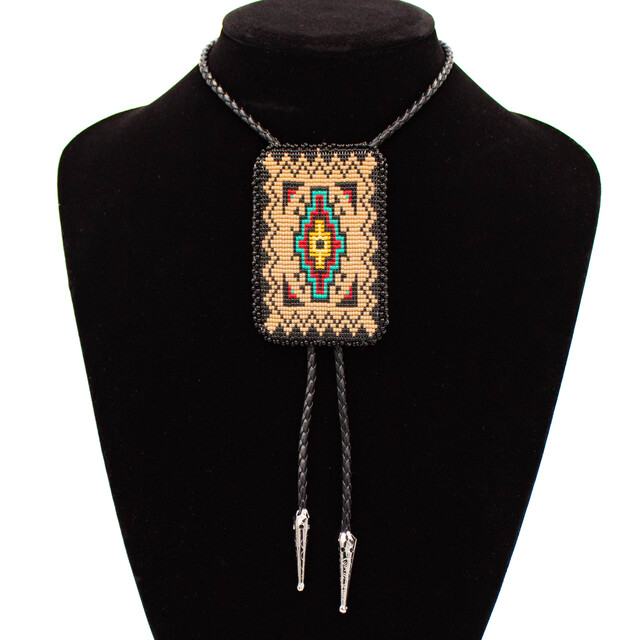 Bolos  Tan Beaded Bolo