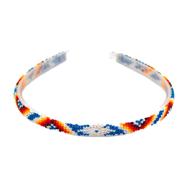Hair Accessories Blue Beaded Headband