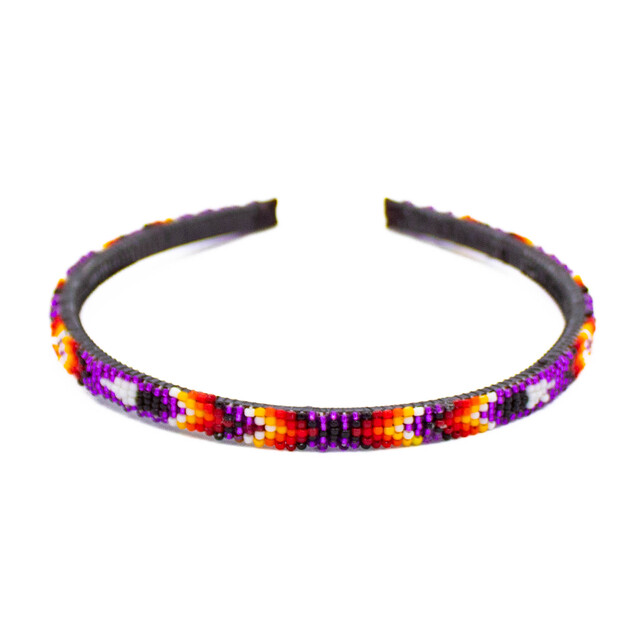 Hair Accessories Purple Beaded Headband