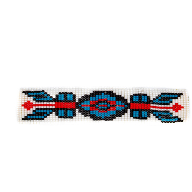 Hair Accessories White Beaded Barrette
