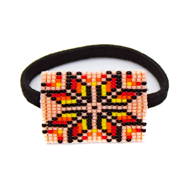 Hair Accessories Beaded Peach Hair Tie